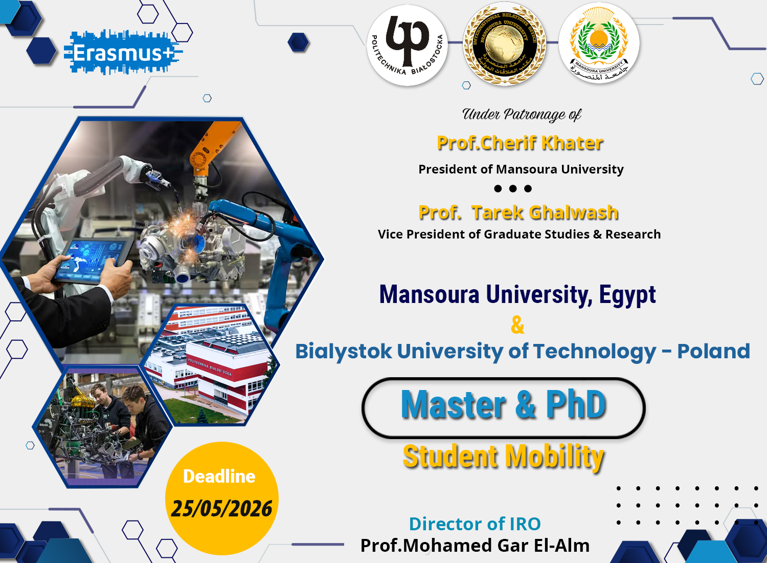 منحة لسفر طلاب الماجستير والدكتوراه لقضاء فصل دراسى بجامعة Bialystok University of Technology,Poland 